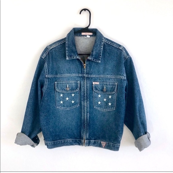 1990’s Vintage Guess Denim Jean Jacket - Picture 3 of 12